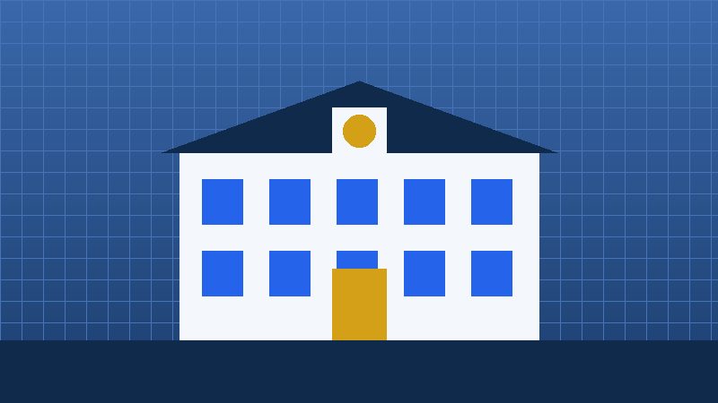 Иллюстрация здания общеобразовательной школы